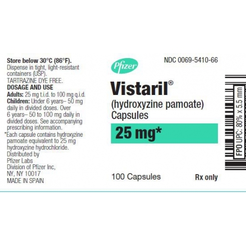  安泰乐 hydroxyzine pamoate Vistaril